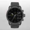 Diesel Men’s Grey Silicone Quartz Watch with Black Dial DZ4254